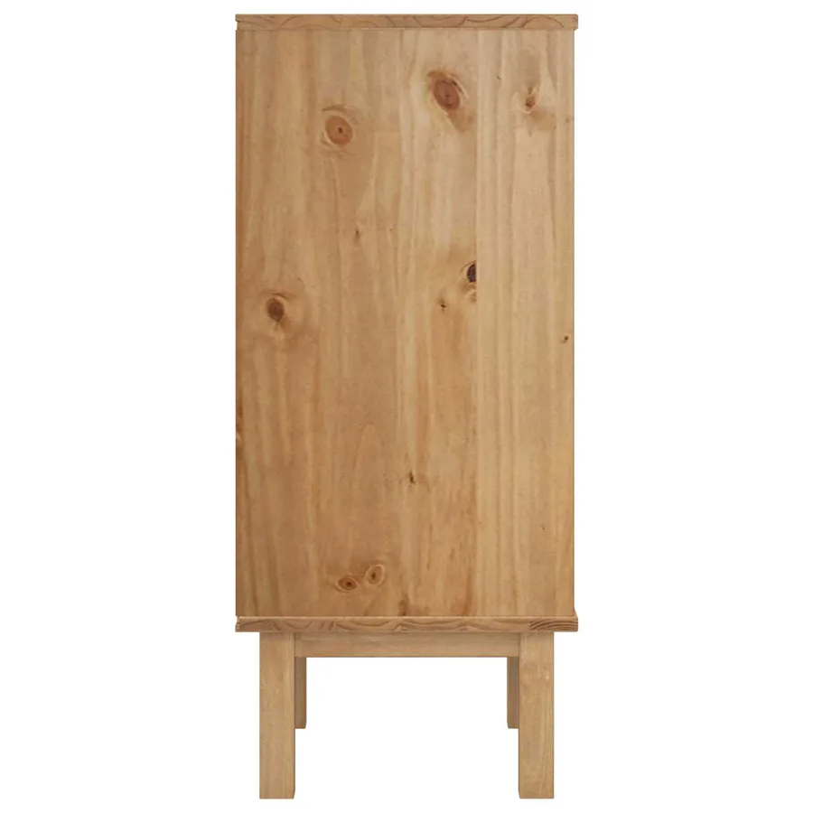 Commode OTTA Noir 45 x 39 x 90 cm Bois de pin massif - 5
