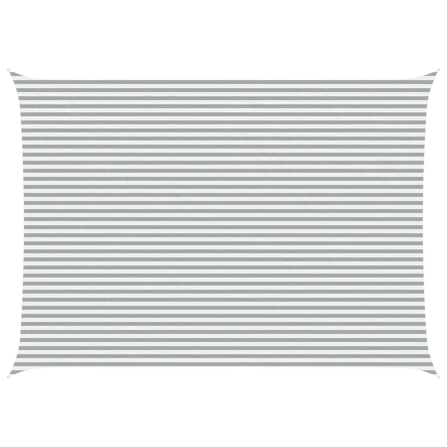Voile d'ombre Gris clair et blanc 7 x 5 m - 2