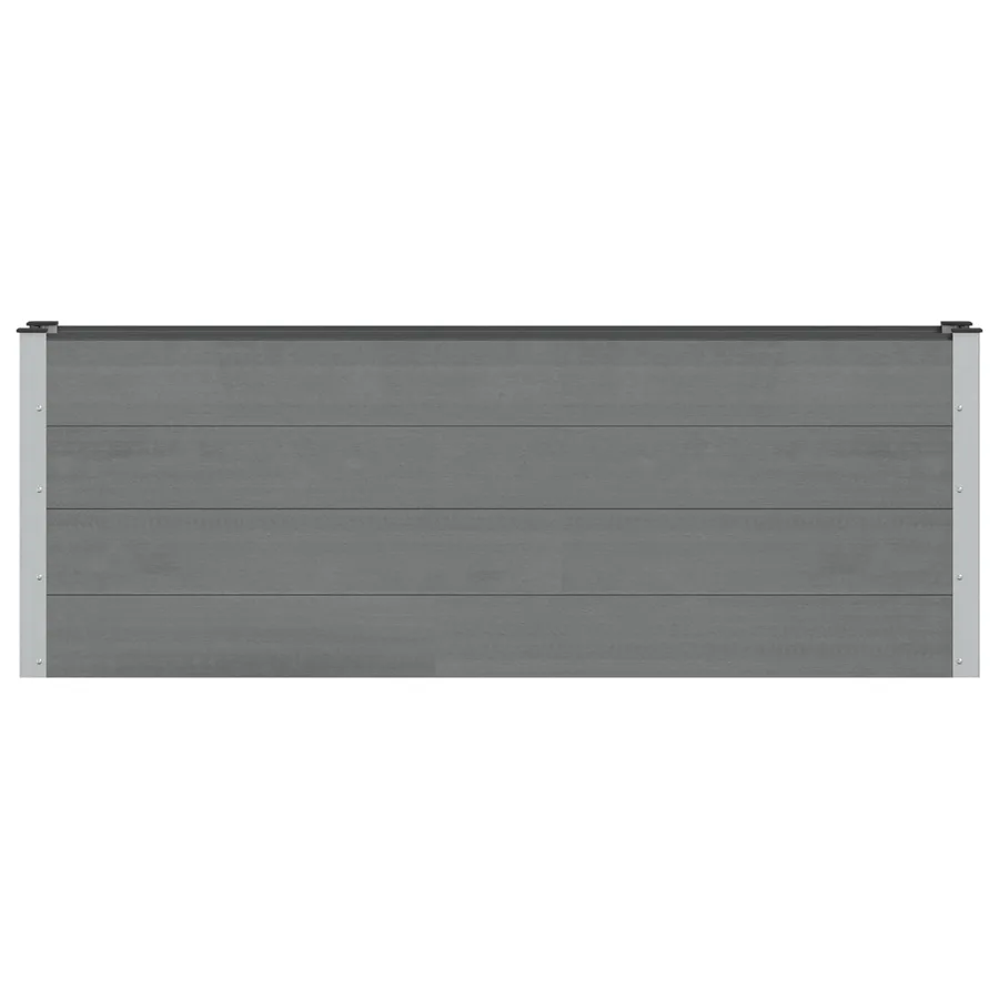 Jardinière surélevée Noir 200 x 30 x 72 cm WPC et Aluminium - 2