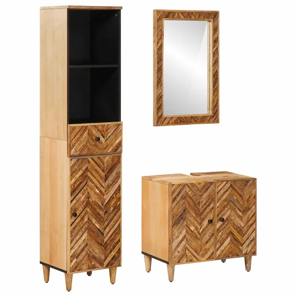 Ensemble de Meubles de Salle de Bain avec tiroir 3 pcs