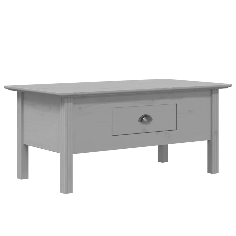 Table basse BODO gris 100x55x46 cm bois de pin massif - 2
