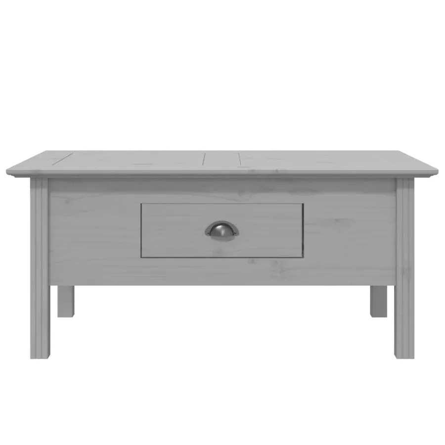 Table basse BODO gris 100x55x46 cm bois de pin massif - 3