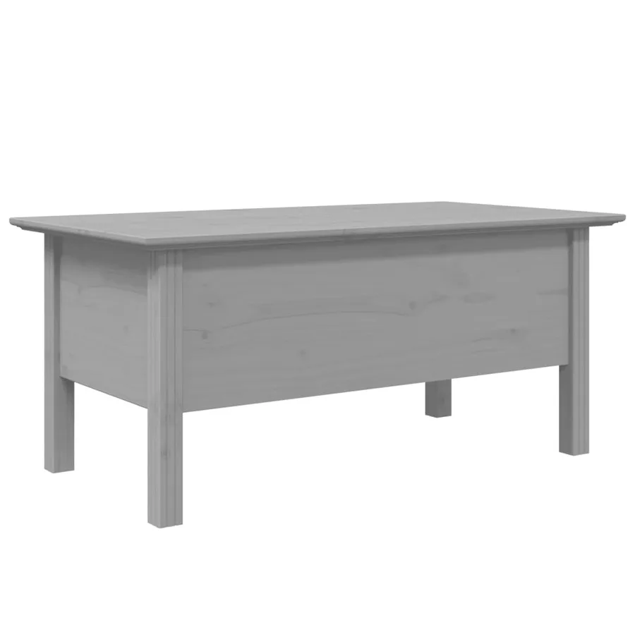 Table basse BODO gris 100x55x46 cm bois de pin massif - 6