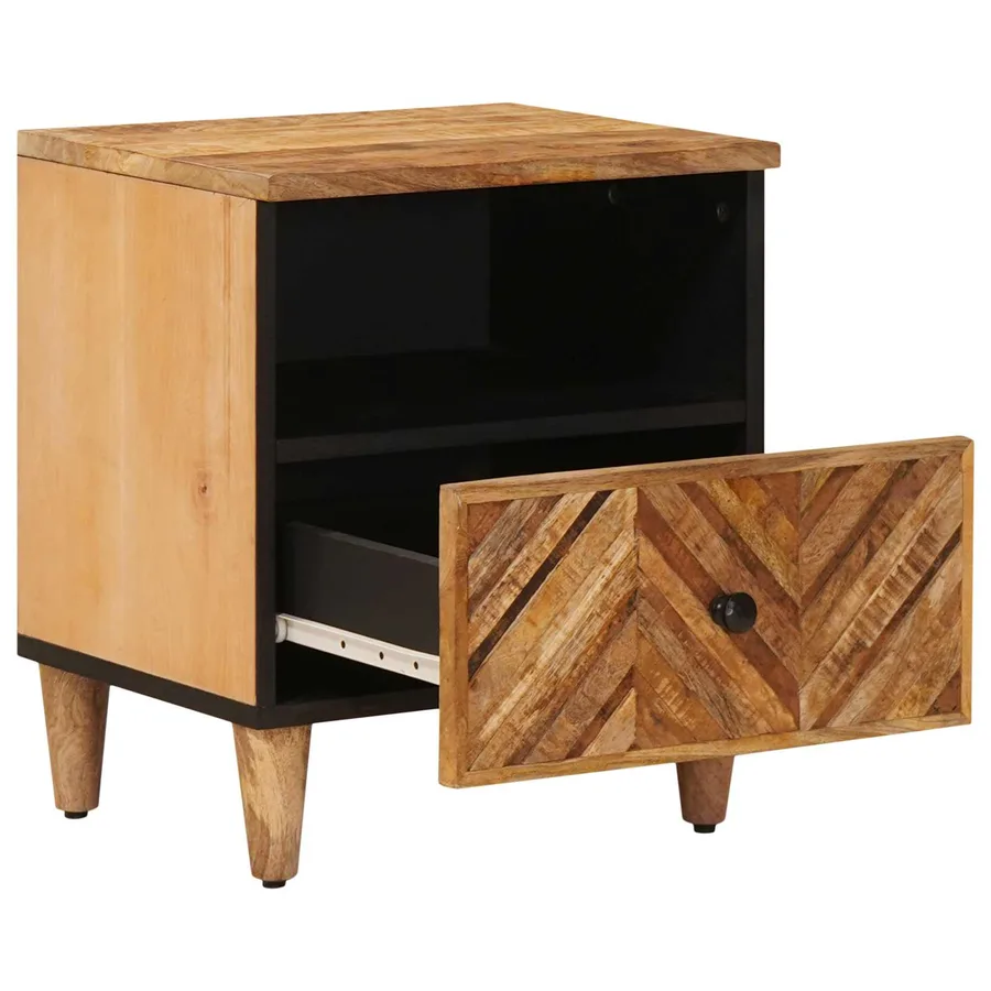 Table de chevet Marron 50 x 33 x 60 cm Bois de mangue massif - 2