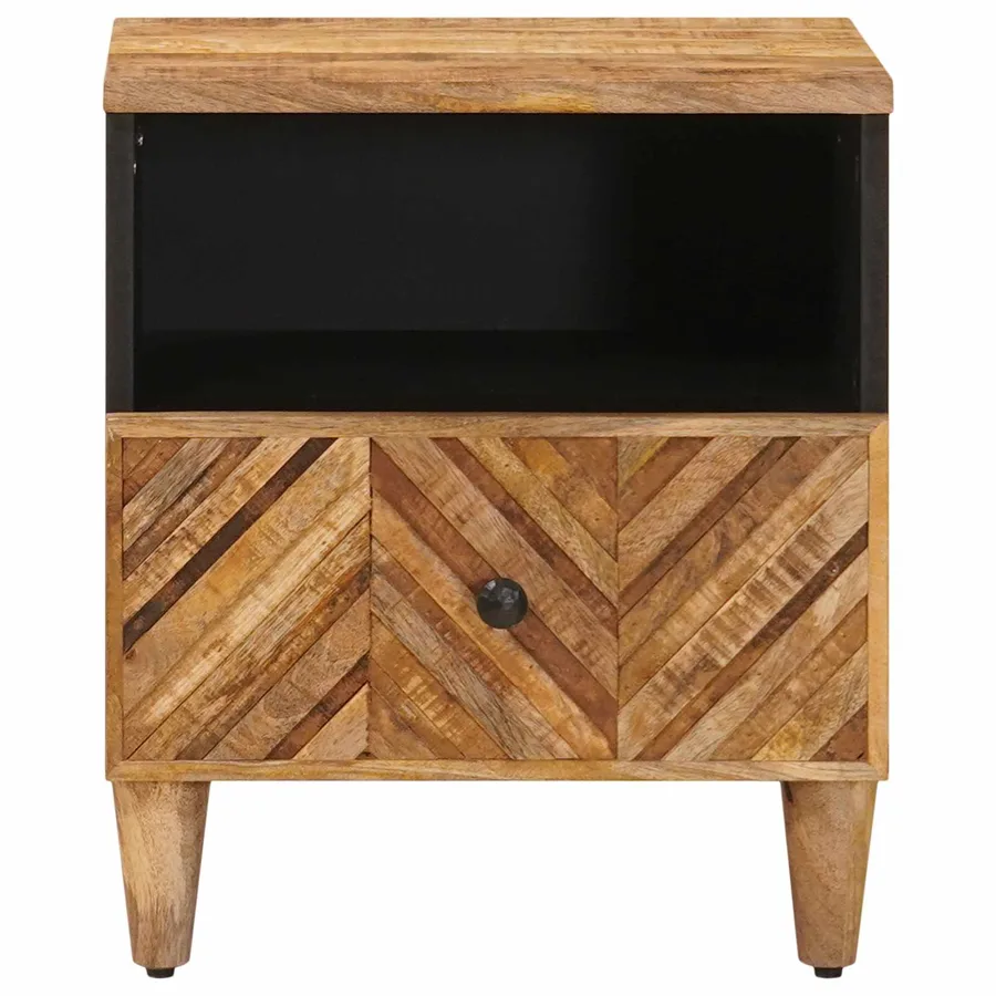 Table de chevet Marron 50 x 33 x 60 cm Bois de mangue massif - 3