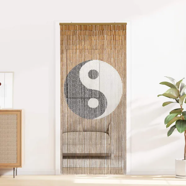 Rideau de porte anti-insectes multicolore 200 x 100 cm Bambou