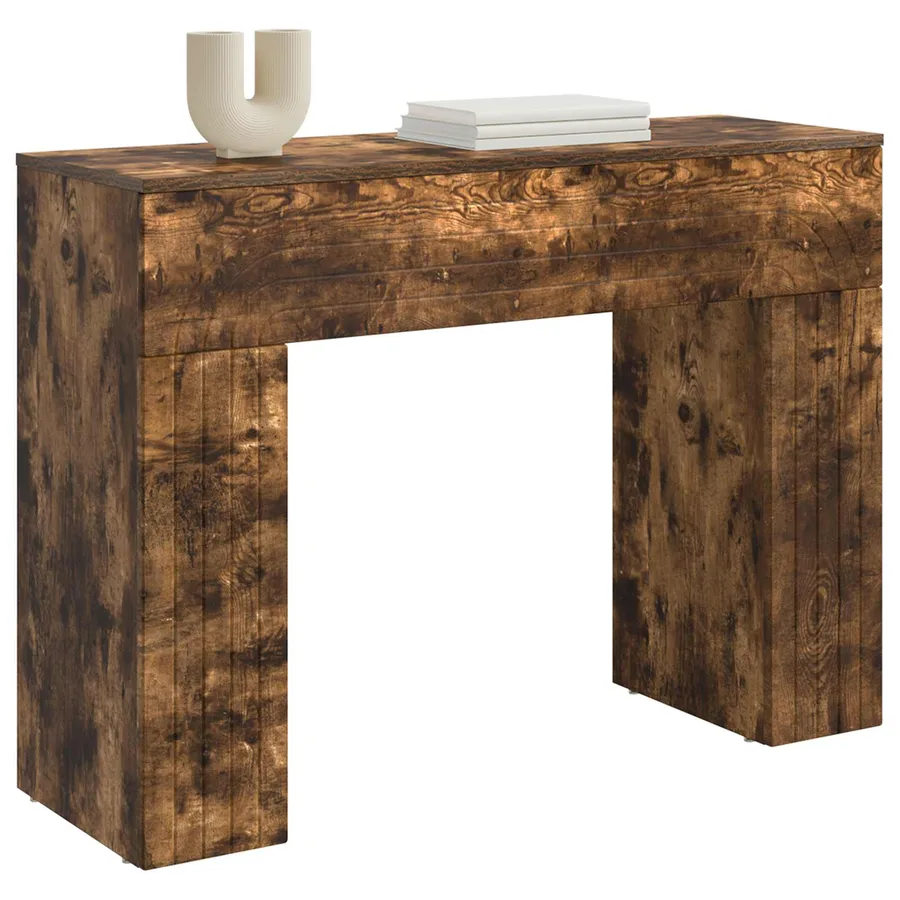 Table basse Chêne fumé 102 x 35 x 75 cm Bois d'ingénierie - 3