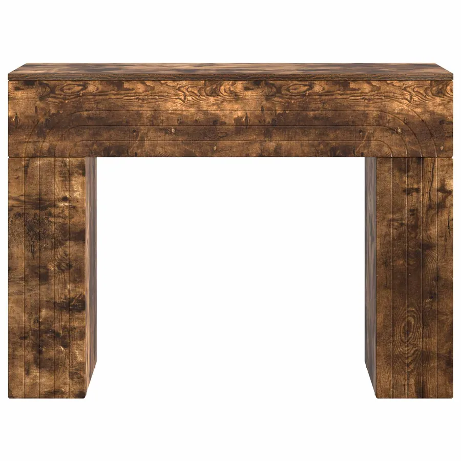 Table basse Chêne fumé 102 x 35 x 75 cm Bois d'ingénierie - 5