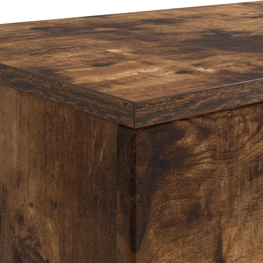 Table basse Chêne fumé 102 x 35 x 75 cm Bois d'ingénierie - 8