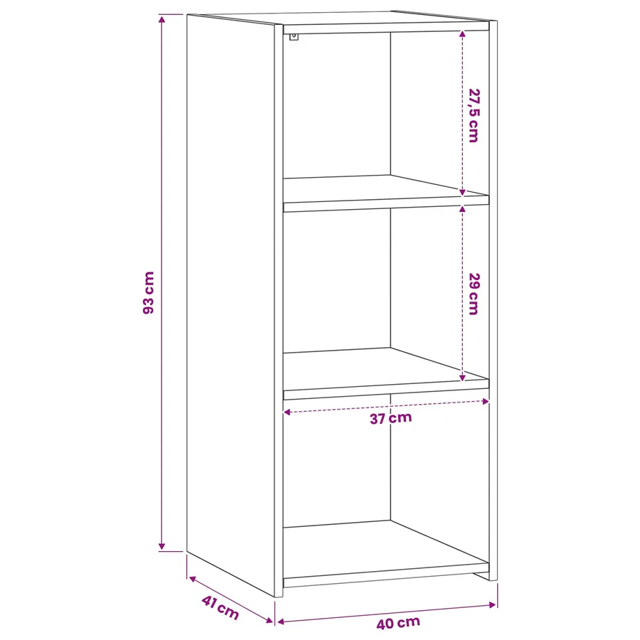 Buffet Bois ancien 40 x 41 x 93 cm Bois d'ingénierie - 6