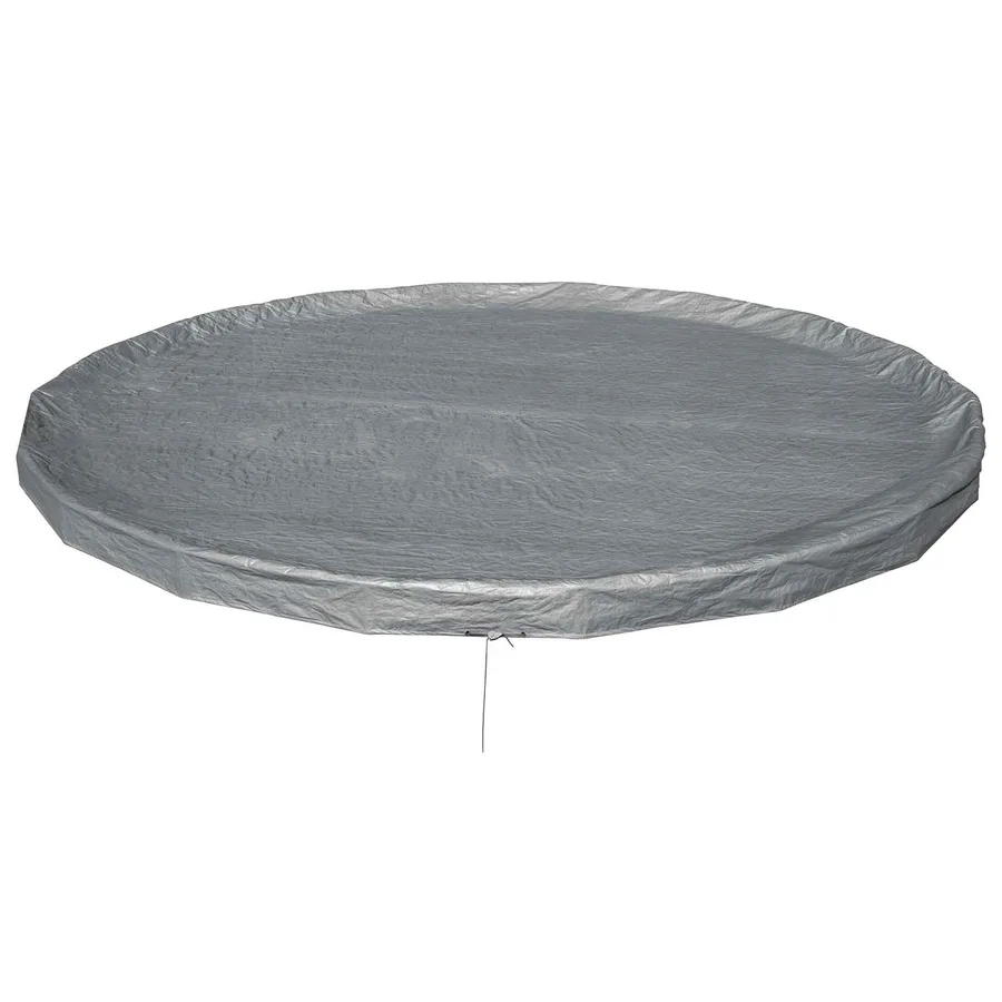 Bestway Couverture de piscine 1 Ø5,49 m Rond Polyester Gris for - 4