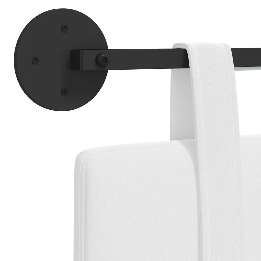 Tête de lit suspendue Avec lumière LED Blanc Tissu - 10
