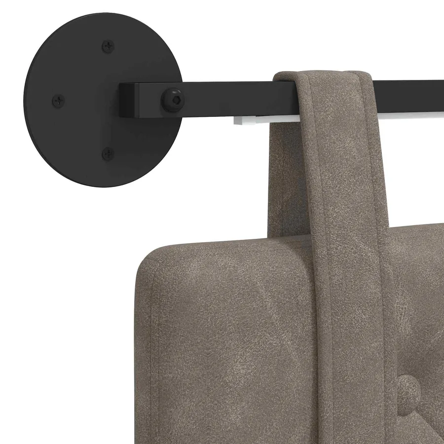 Tête de lit suspendue Avec lumière LED Gris PU antique - 10
