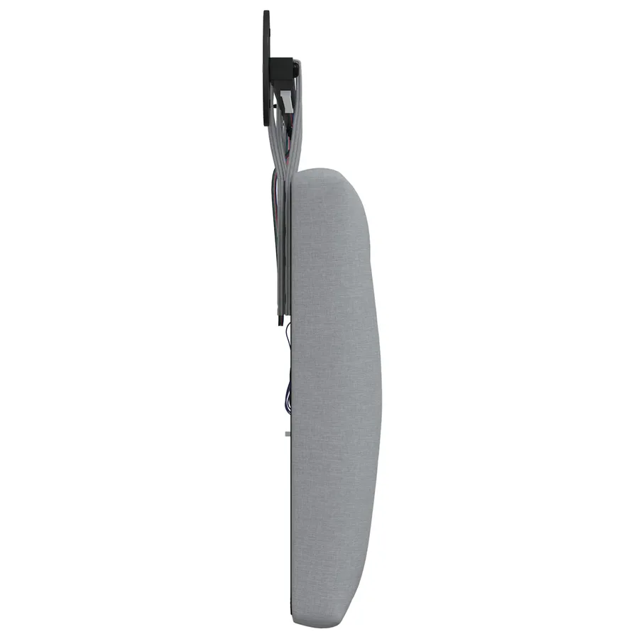 Tête de lit suspendue Avec lumière LED Gris clair Tissu - 7