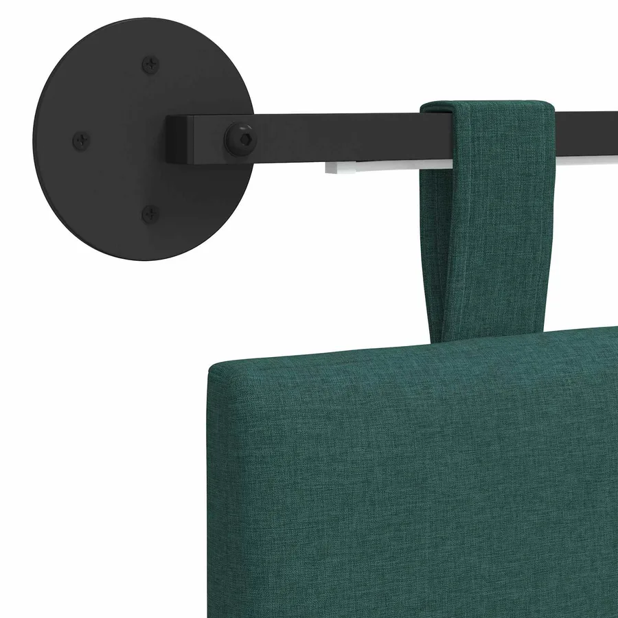 Tête de lit suspendue Avec lumière LED Vert foncé Tissu - 10