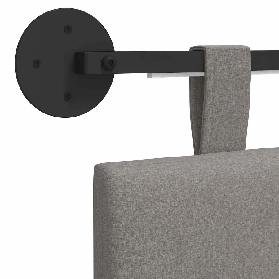 Tête de lit suspendue Avec lumière LED Taupe Tissu - 10
