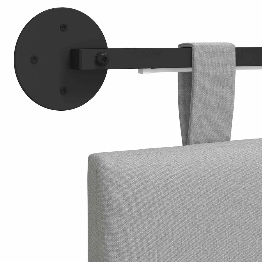 Tête de lit suspendue Avec lumière LED Gris nuage Tissu - 10