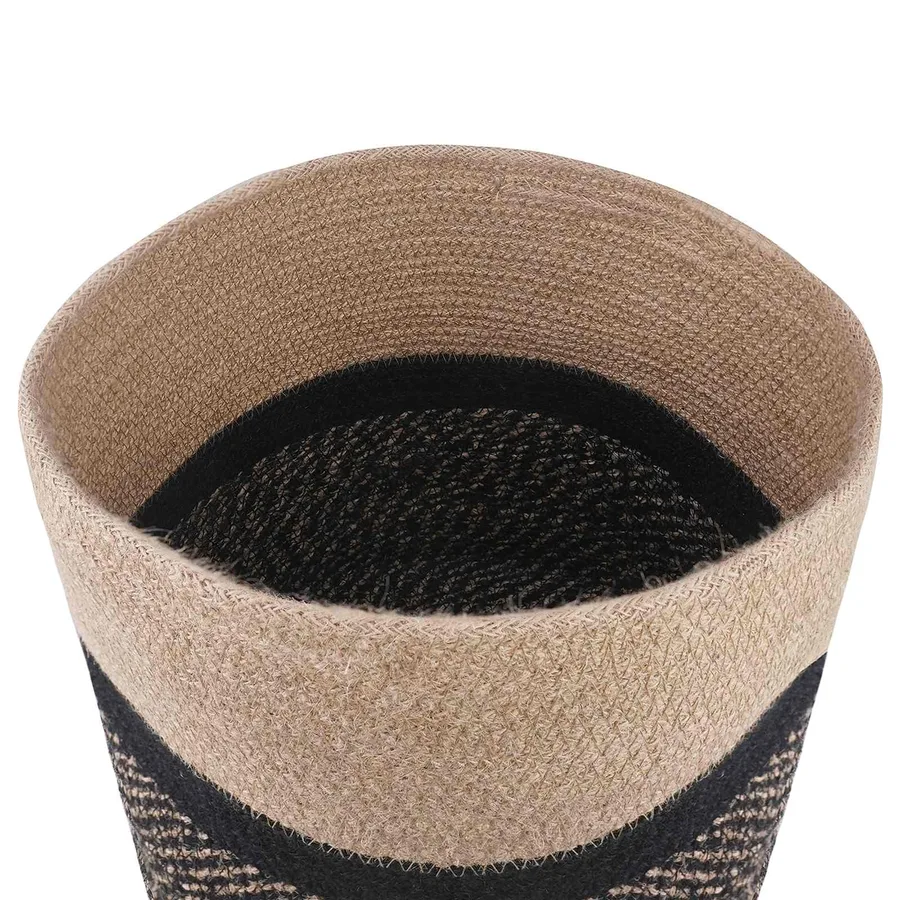 Ensemble de Pots à Plantes 2 pcs Naturel et noir Ø 28 x 28 cm - 3