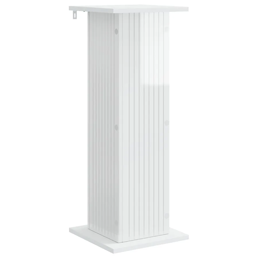 Support de Plante 2 pcs Blanc brillant 30,5 x 30 x 80,5 cm - 5