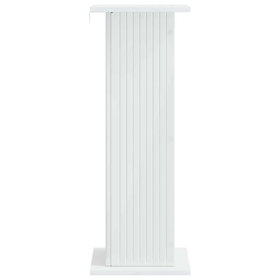 Support de Plante 2 pcs Blanc brillant 30,5 x 30 x 80,5 cm - 7