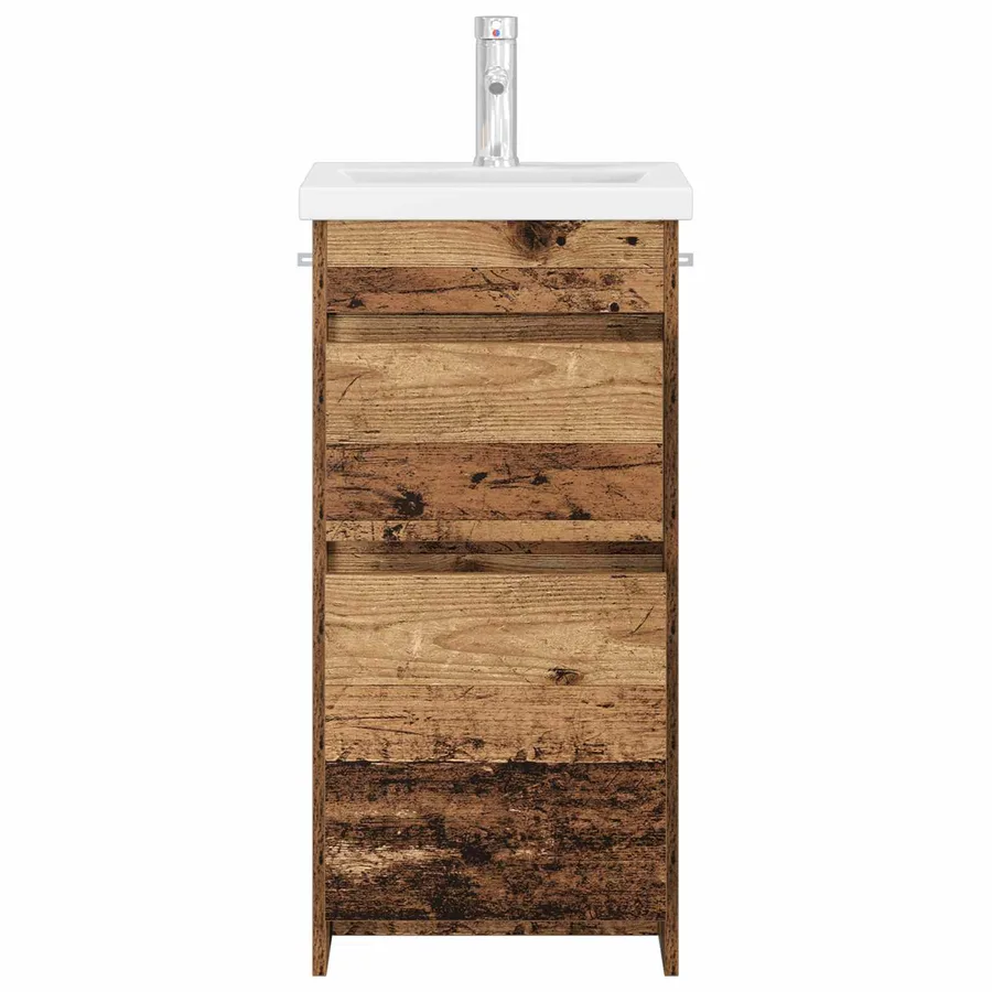 Meuble de salle de bain avec évier Bois ancien - 3