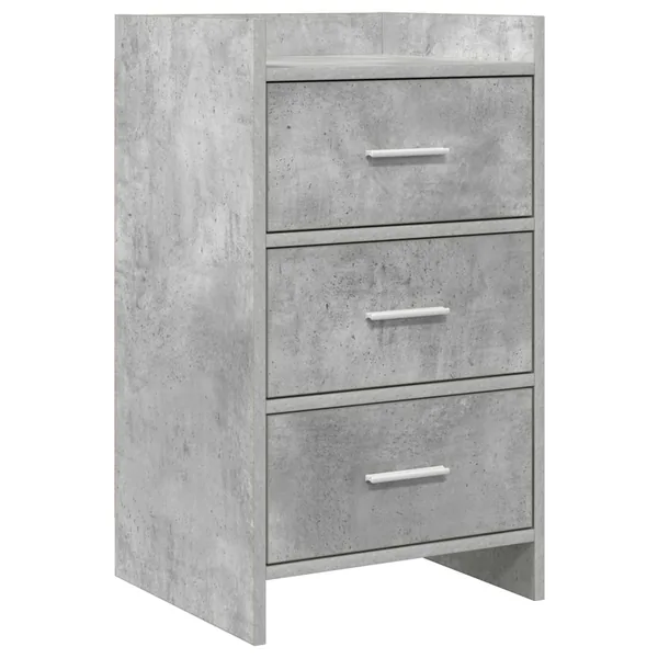 Tables de chevet Gris béton 40 x 36 x 70 cm Bois d'ingénierie