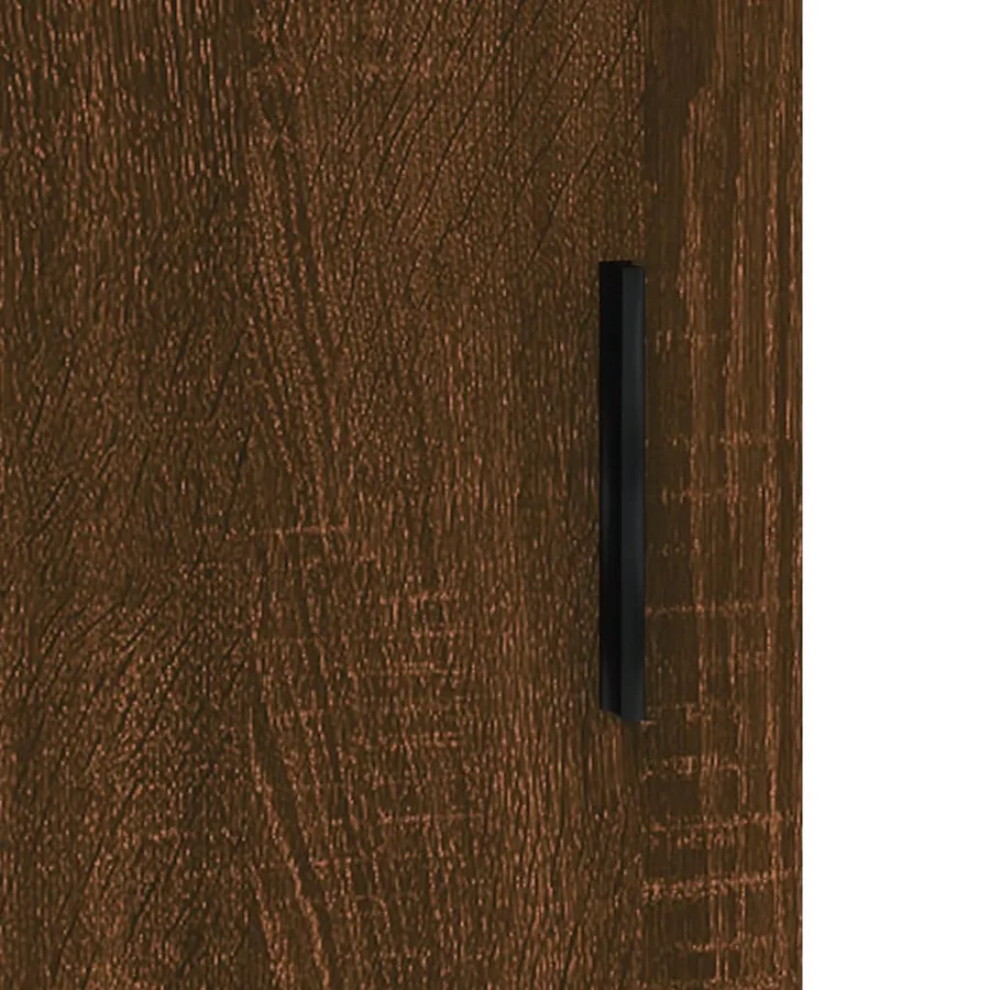 Buffet haut Chêne marron 69,5x34x180 cm Bois d'ingénierie - 11
