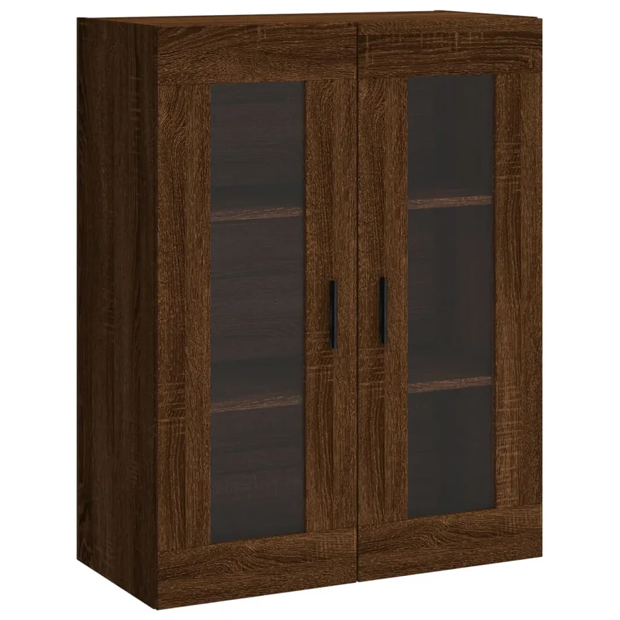 Armoire murale chêne marron 69,5x34x90 cm - 2