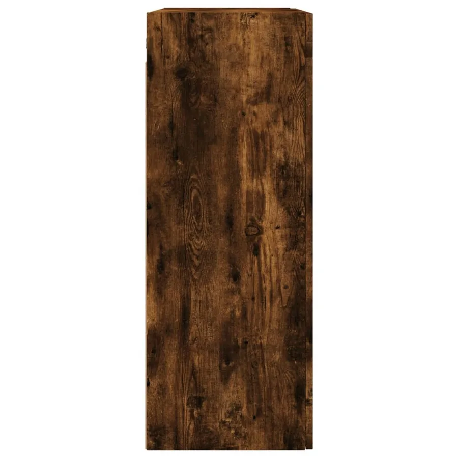 Armoires murales 2 pcs chêne fumé bois d'ingénierie - 7