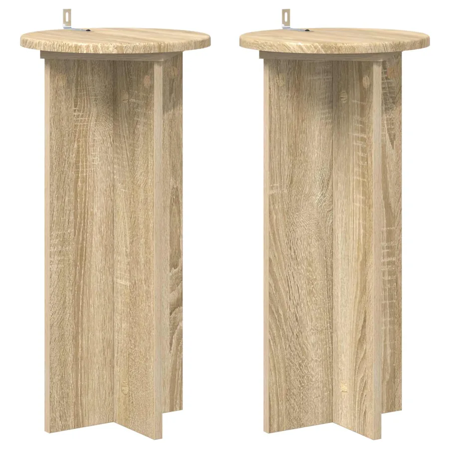 Support de Plante 2 pcs Chêne Sonoma 29,5 x 29,5 x 60 cm - 2