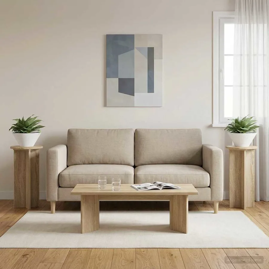 Support de Plante 2 pcs Chêne Sonoma 29,5 x 29,5 x 60 cm - 4