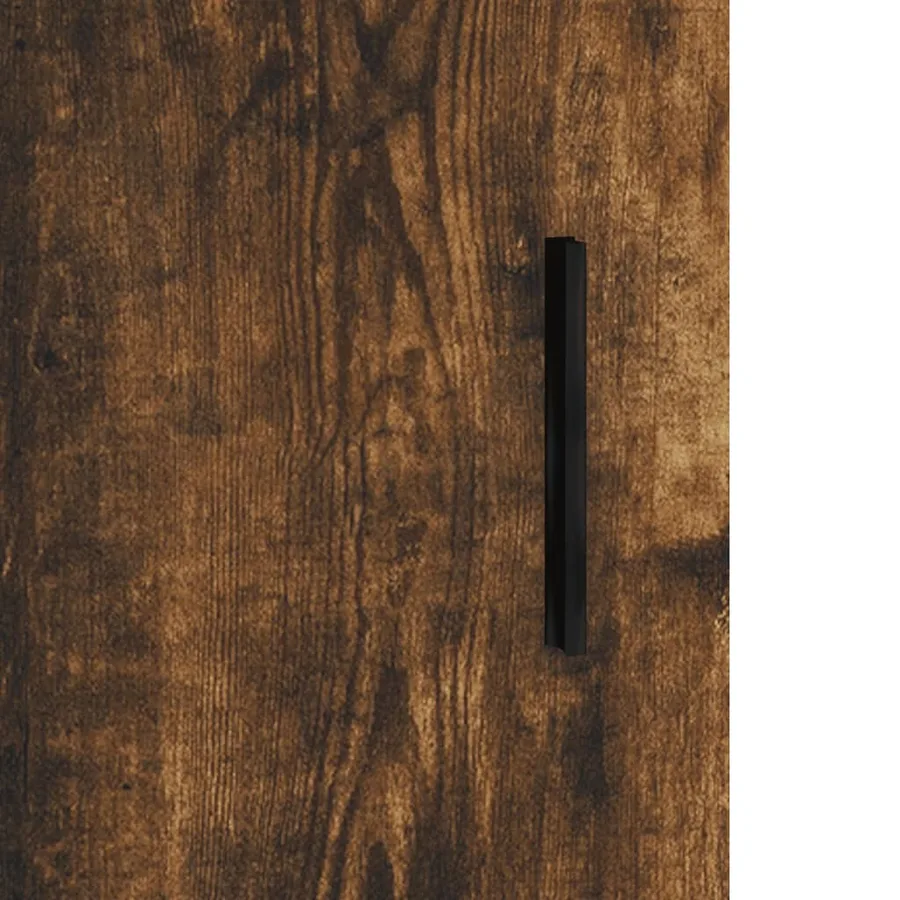 Buffet haut Chêne fumé 69,5x34x180 cm Bois d'ingénierie - 9