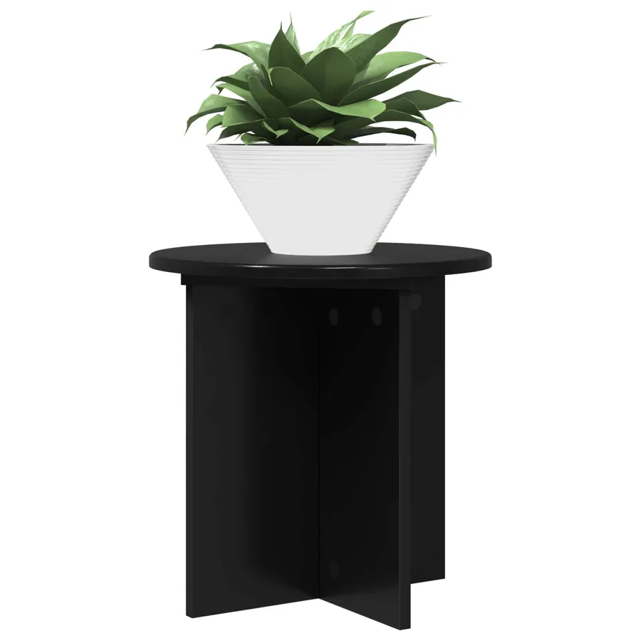 Support de Plante 2 pcs Noir 40 x 40 x 40 cm Bois d'ingénierie - 3