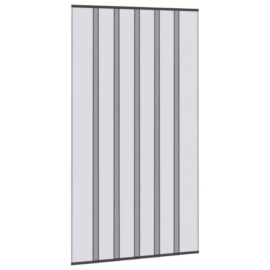 Écran de porte insectes avec rideau en maille Noir 140 x 240 cm - 2