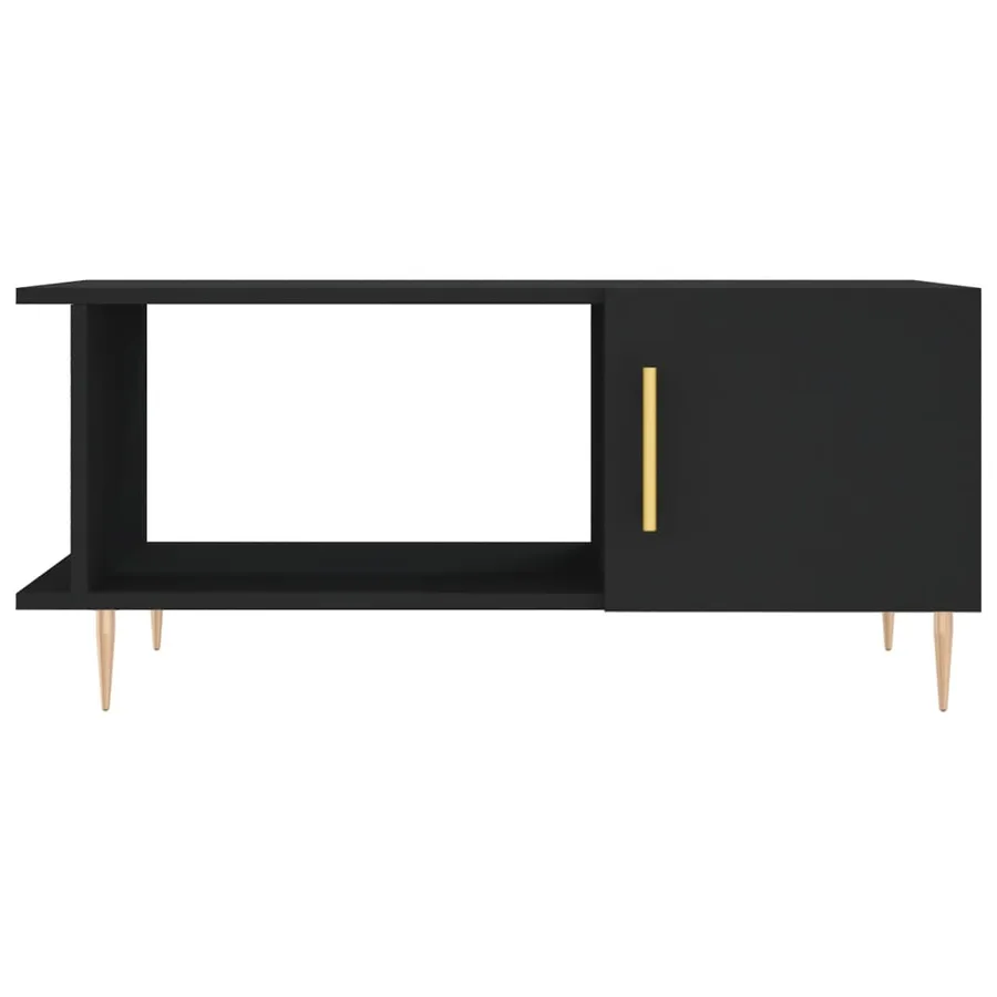 Table basse noir 90x50x40 cm bois d'ingénierie - 5