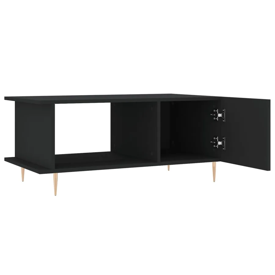 Table basse noir 90x50x40 cm bois d'ingénierie - 6
