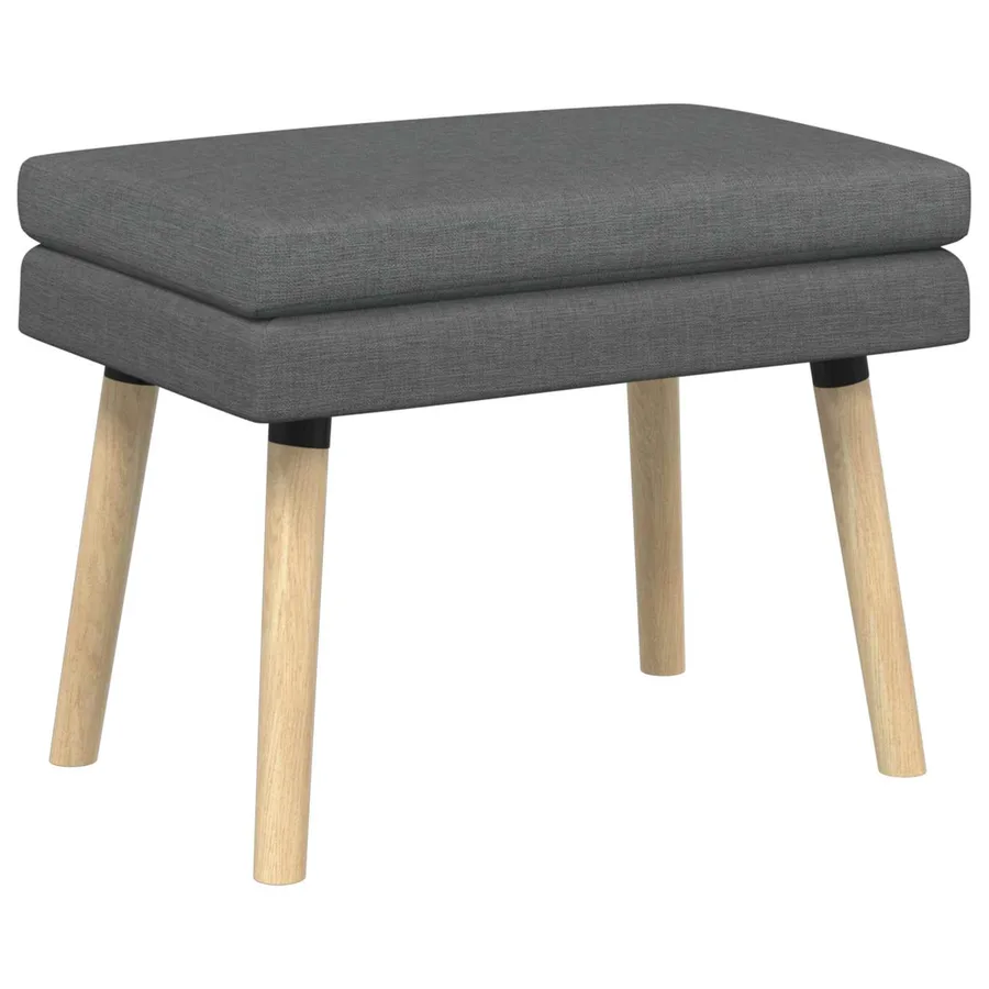 Banc à double couche Gris foncé 60 x 40 x 46 cm Tissu - 2