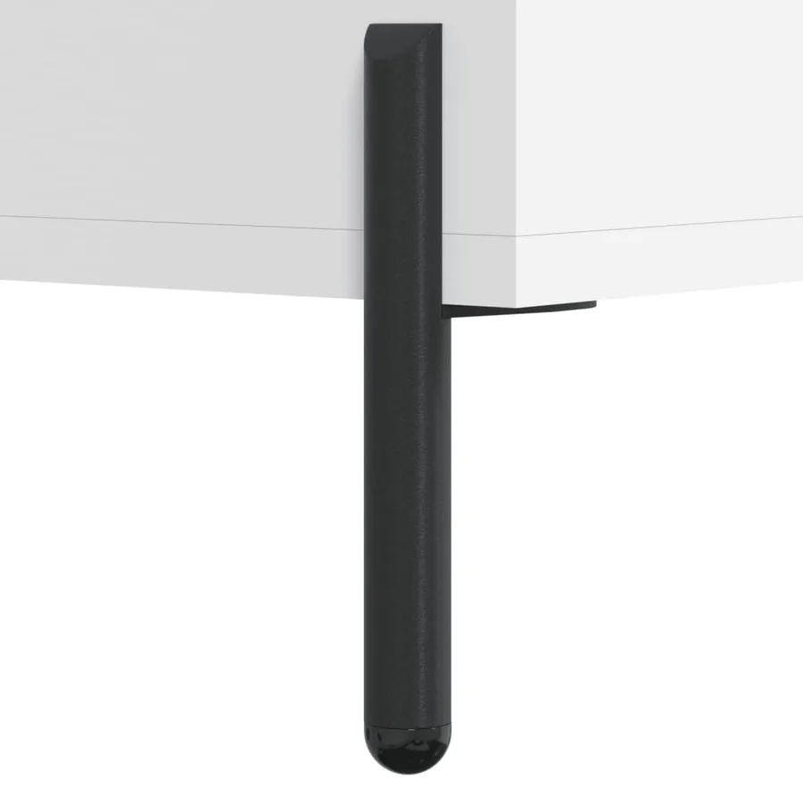 Table basse blanc 90x50x40 cm bois d'ingénierie - 11