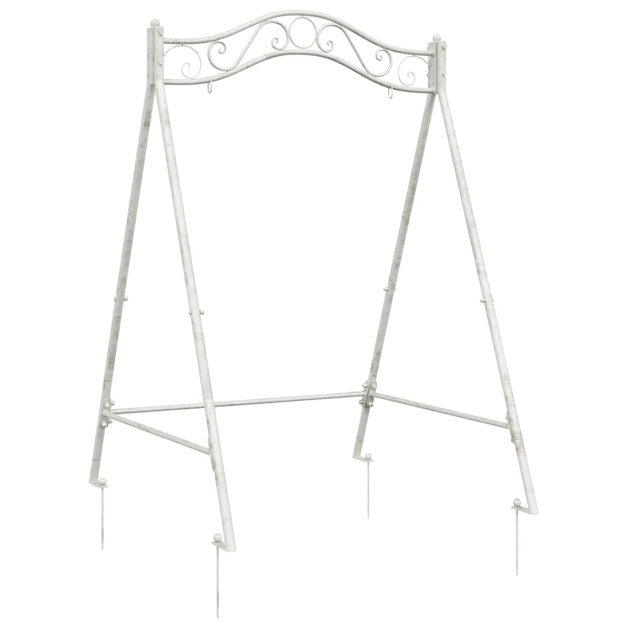 Cadre de balançoire Blanc antique 113 x 121,5 x 168 cm Acier - 2