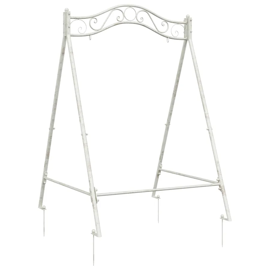 Cadre de balançoire Blanc antique 113 x 121,5 x 168 cm Acier - 5