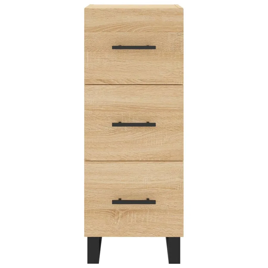 Buffet haut Chêne sonoma 34,5x34x180 cm Bois d'ingénierie - 6