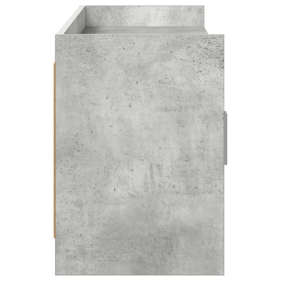 Meuble TV 168 x 33 x 47 cm Gris béton Bois d'ingénierie - 6