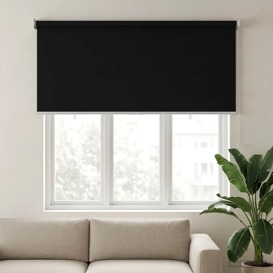 Store roulant extérieur protection UV Noir 125 x 140 cm (L x H) - 3