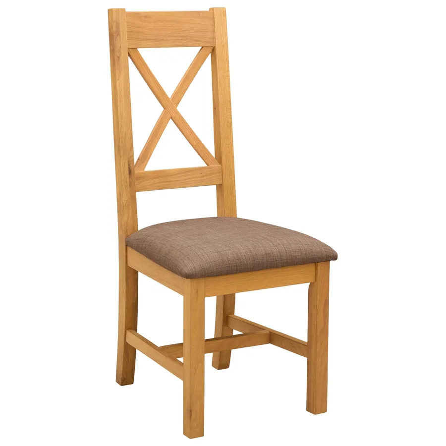 Chaise de salle à manger 2 pcs Bois de chêne massif Gris - 2