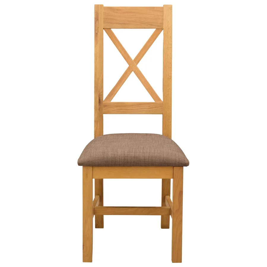 Chaise de salle à manger 2 pcs Bois de chêne massif Gris - 3