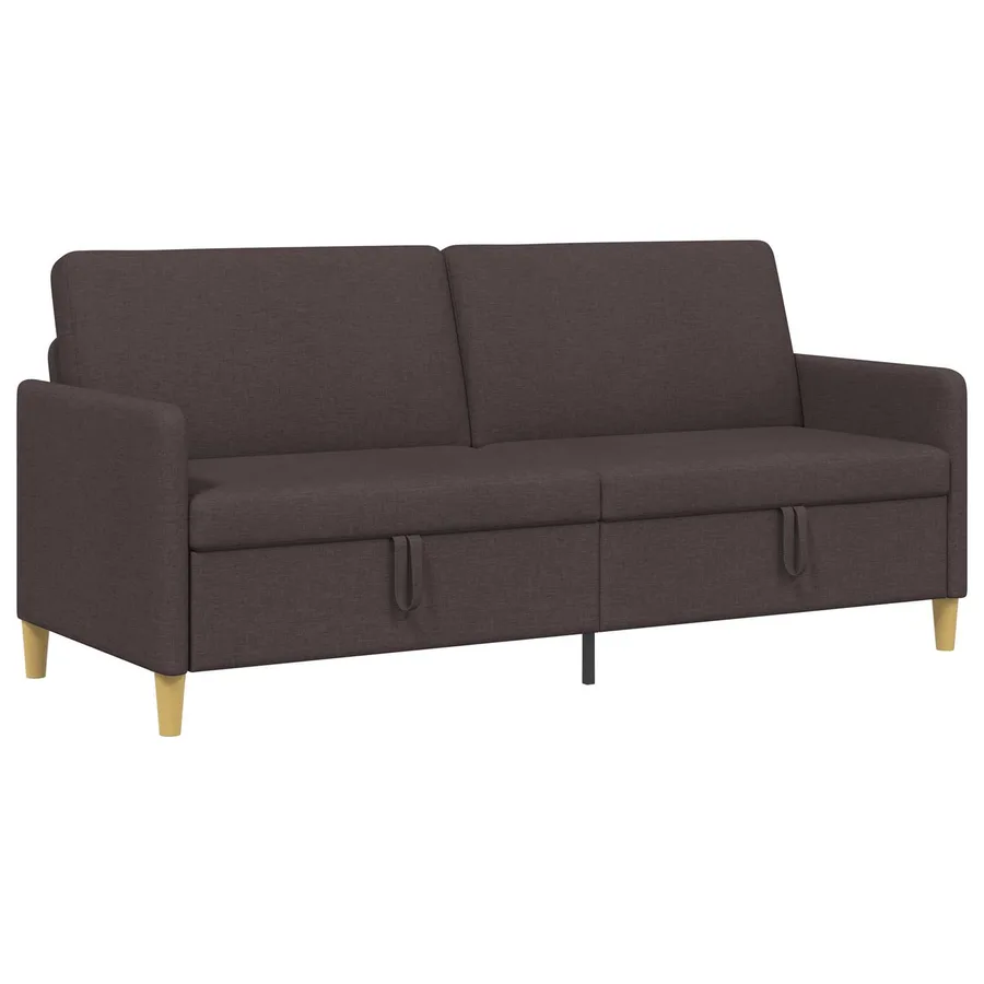 Sofa avec rangement Marron foncé 192 x 78 x 87 cm Polyester - 2