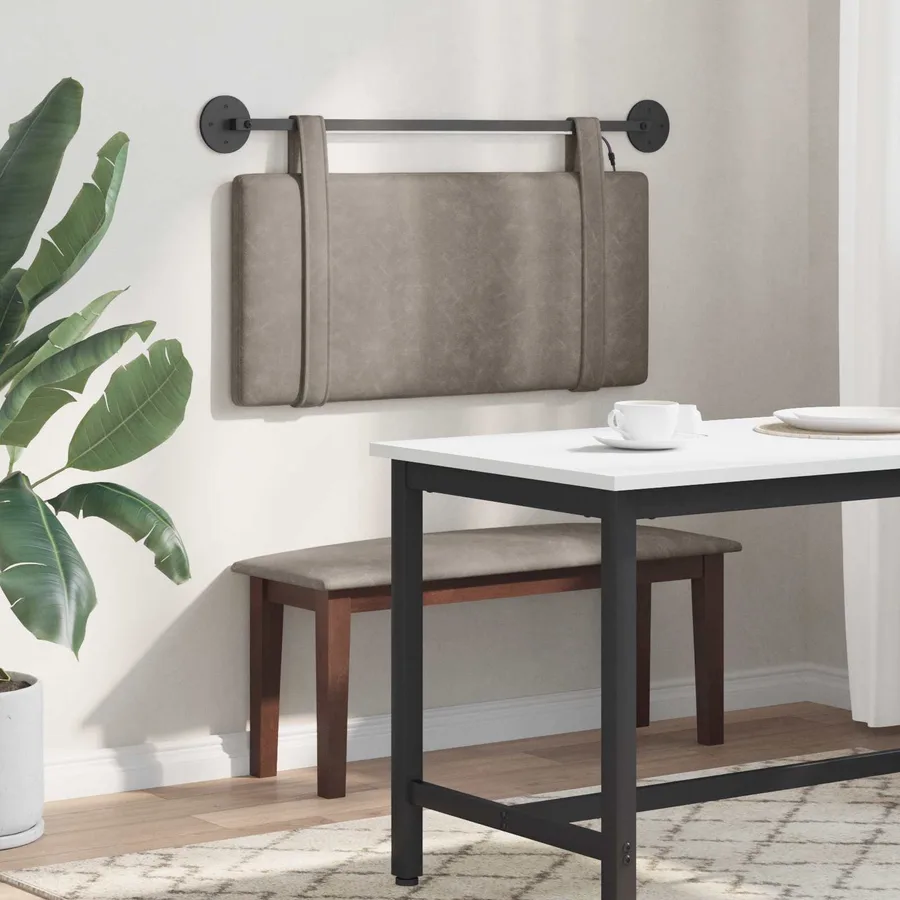 Tête de lit suspendue Avec lumière LED Gris PU antique - 4