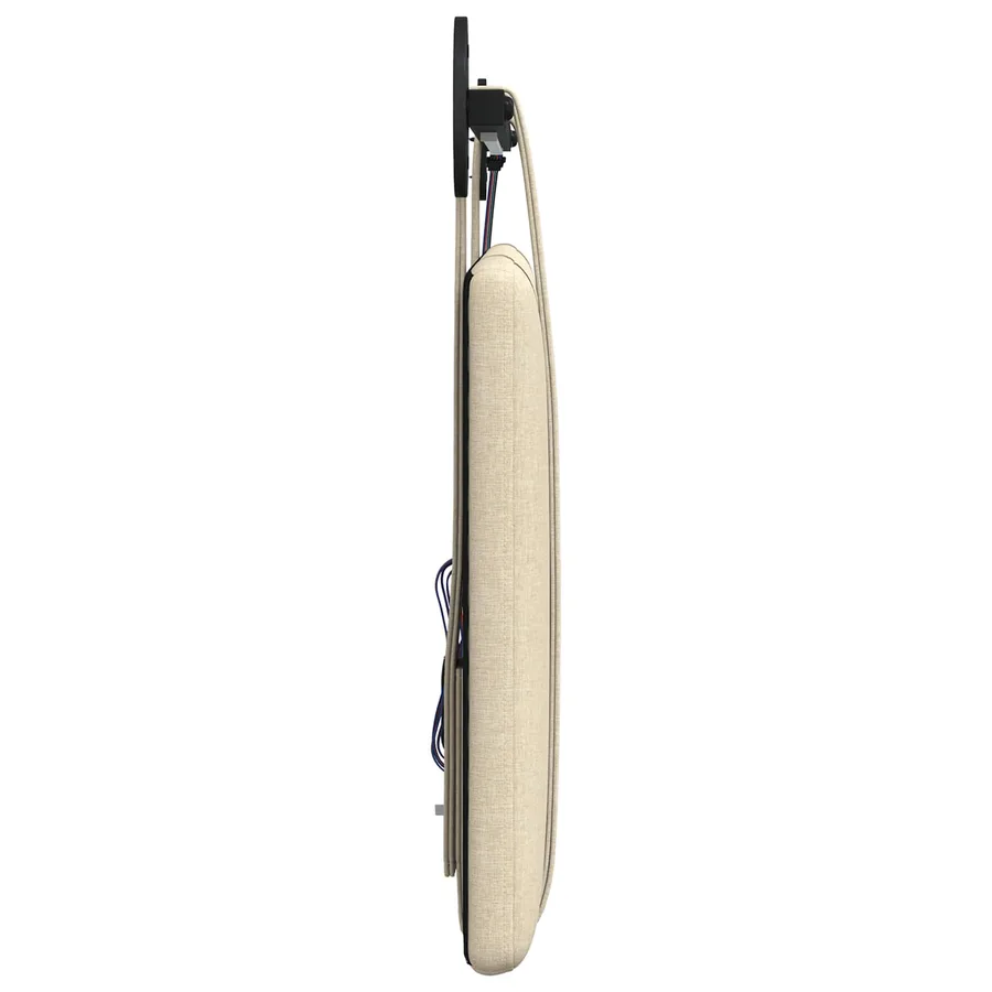 Tête de lit suspendue Avec lumière LED Crème Tissu - 7