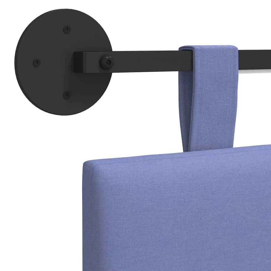 Tête de lit suspendue Avec lumière LED Bleu denim Tissu - 10