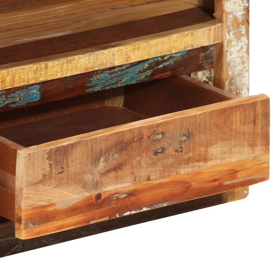 Meuble TV 88x30x40 cm Bois massif de récupération - 12